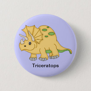 Triceratops-Dinosaurier Button