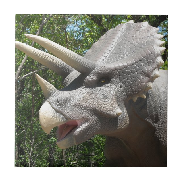 Triceratops dinosaurier fliese (Vorderseite)