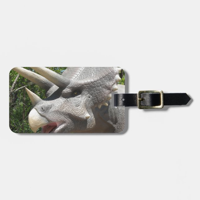 Triceratops dinosaurier gepäckanhänger (Vorderseite horizontal)