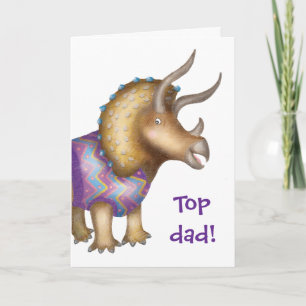 Triceratops-Dinosaurier-''Top-Dad''-Vatertagskarte Karte