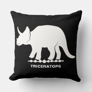 Triceratops-Dinosaurium-Silhouette-Wurfkissen Kissen
