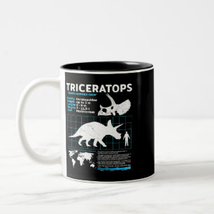 Triceratops Faktenblatt Dinosaurier Fakten Zweifarbige Tasse