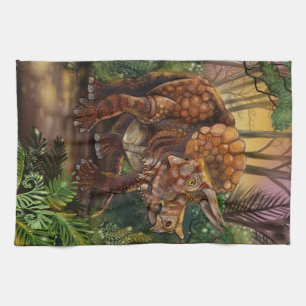 Triceratops Forest Geschirrtuch