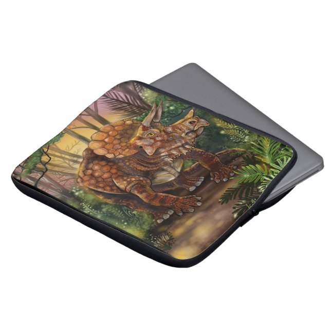 Triceratops Forest Laptopschutzhülle (Vorne Oben)