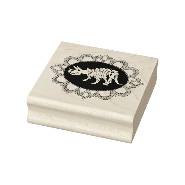 Triceratops Fossil Cameo Gummistempel (Stempel)