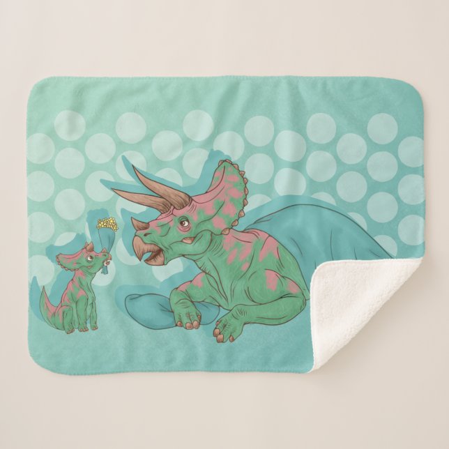Triceratops geben Blume Sherpadecke (Vorderseite (Horizontal))