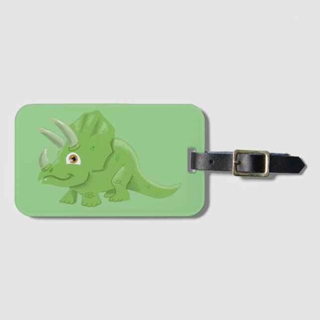 Triceratops Gepäckmarke Gepäckanhänger (Vorderseite (Horizontal))
