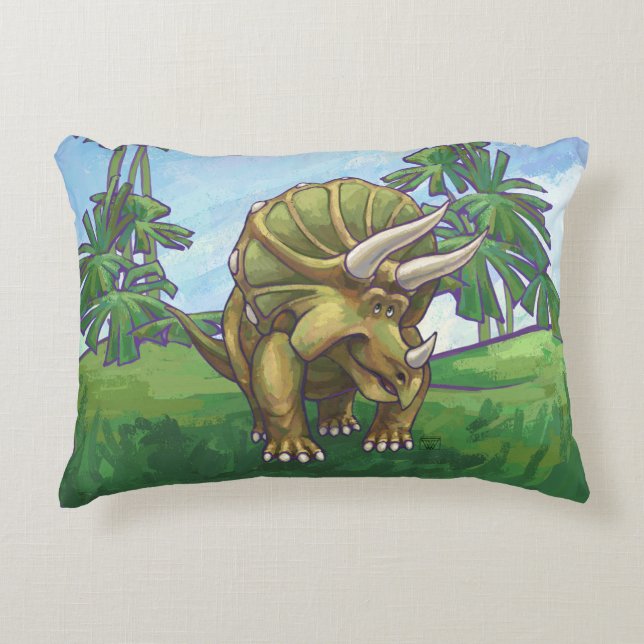 Triceratops Geschenke und Zubehör Dekokissen (Vorderseite)