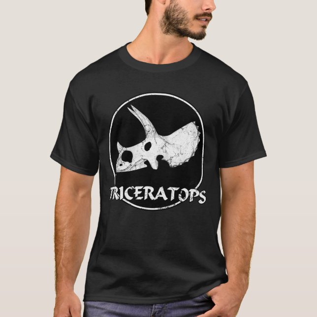 Triceratops Head Fossil T-Shirt (Vorderseite)