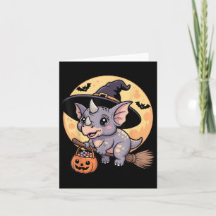 Triceratops Hexenhut Pumpkin Halloween Kostüm Me Karte