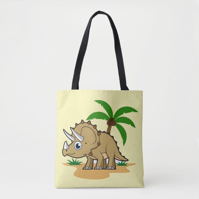 Triceratops in einem tropischen Klima. Tasche (Vorderseite)