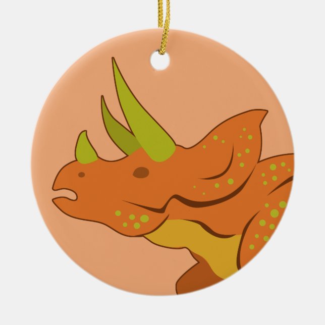 Triceratops Keramik Ornament (Vorne)