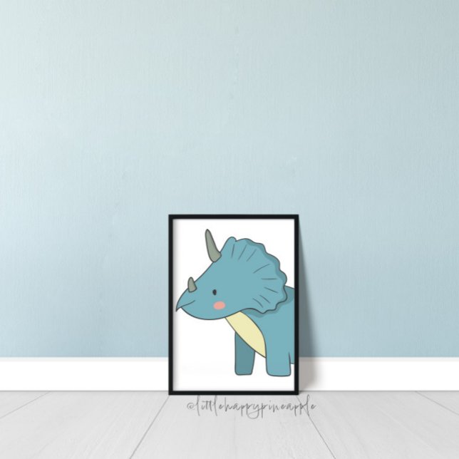 Triceratops Kinder Zimmer Dinosaurier Wand an Wand Poster (Von Creator hochgeladen)