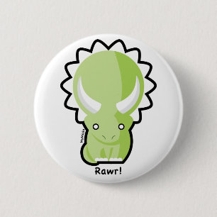 Triceratops-Knopf Button