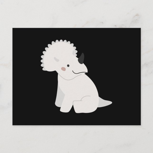 Triceratops, Niedliches Dinosaurier Baby Postkarte (Vorderseite)