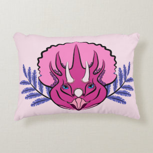 Triceratops Pretty Pink Dinosaur Dekokissen