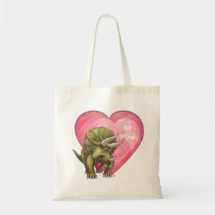Triceratops Rote Rose Herz Tragetasche