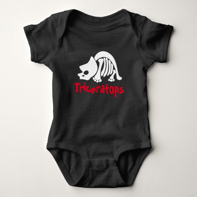 Triceratops Skeleton Baby Strampler (Vorderseite)