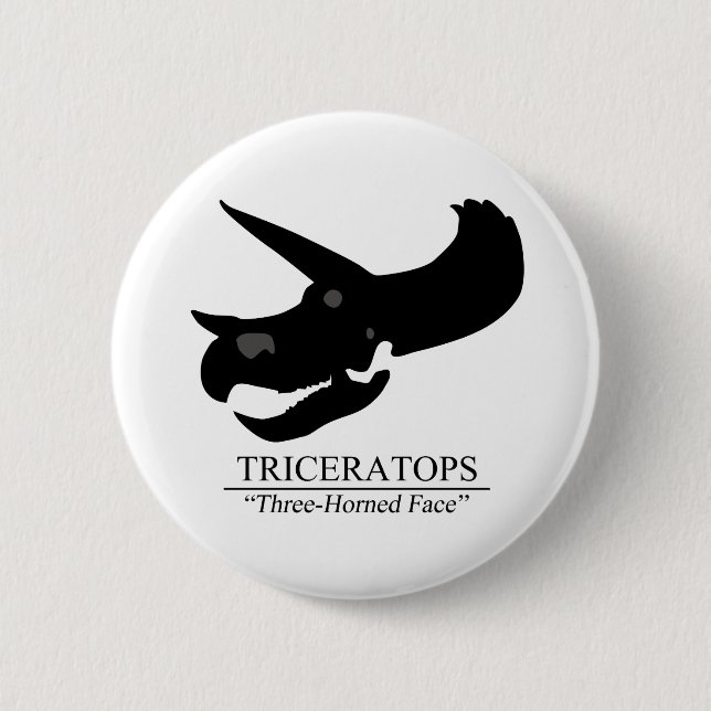 Triceratops Skull Button (Vorderseite)