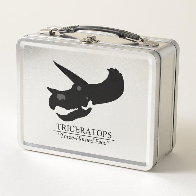 Triceratops Skull Metall Brotdose (Vorderseite)