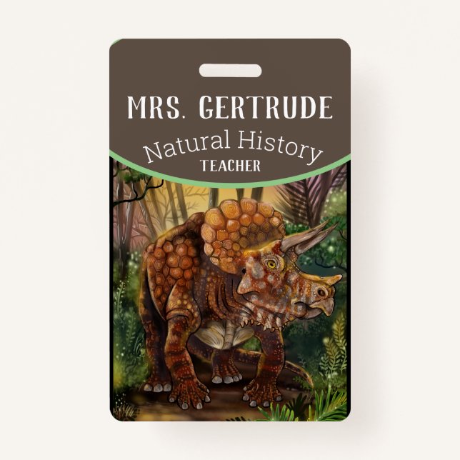 Triceratops-Wald Ausweis (Vorderseite)