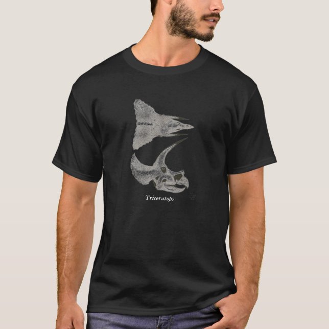 Triceratopsdinosaurier-Schädel-Shirt Gregory Paul T-Shirt (Vorderseite)