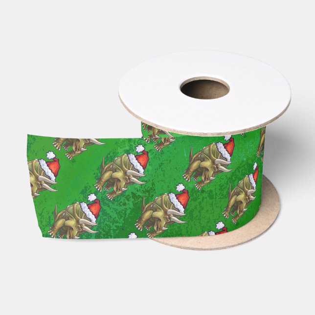 Tricerops Christmas Green Satinband (Spule)