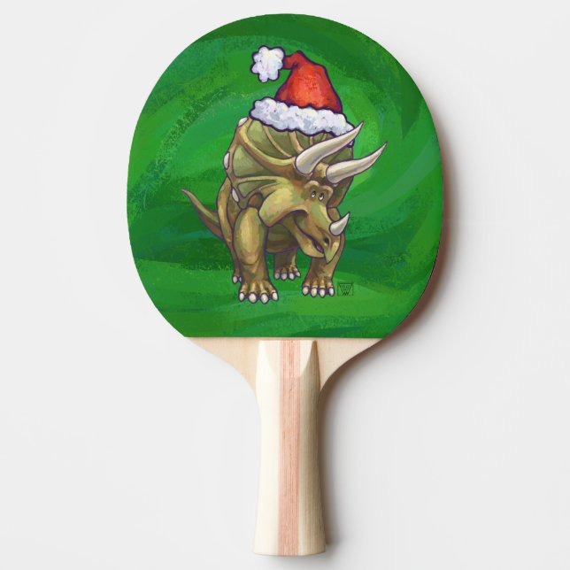 Tricerops Christmas Green Tischtennis Schläger (Vorderseite)