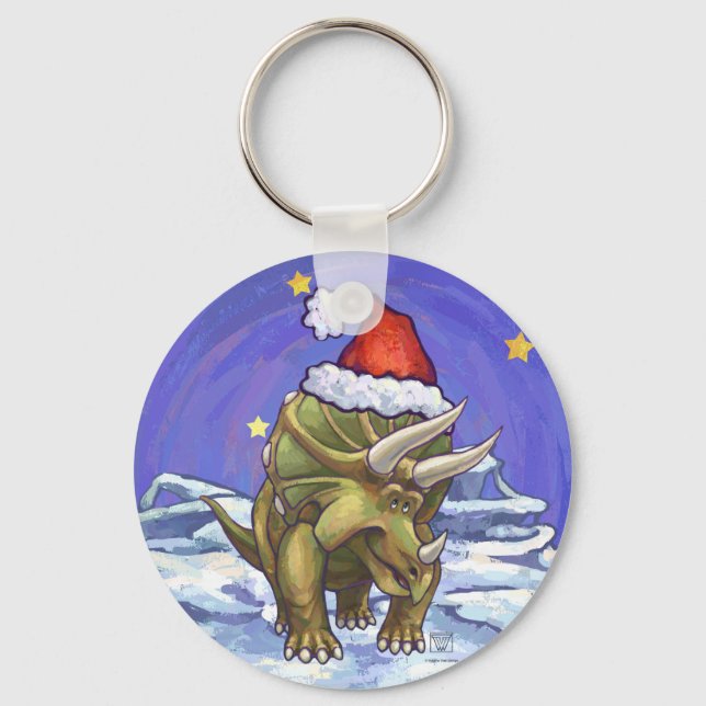 Tricerops Weihnachten Schlüsselanhänger (Vorderseite)