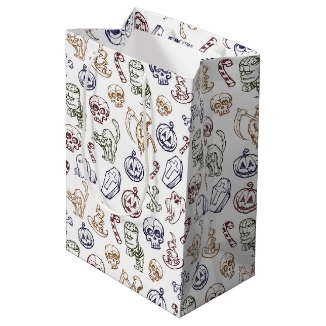Trick der Leckerei Mittlere Geschenktüte (Rückseite Schrägansicht)