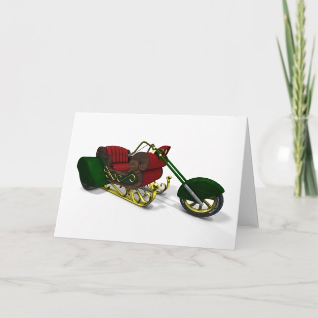 Trick des Weihnachtsmannes Feiertagskarte (Vorderseite)