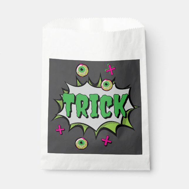 "Trick Fun Funky Halloween Pop Art Geschenktütchen (Vorderseite)