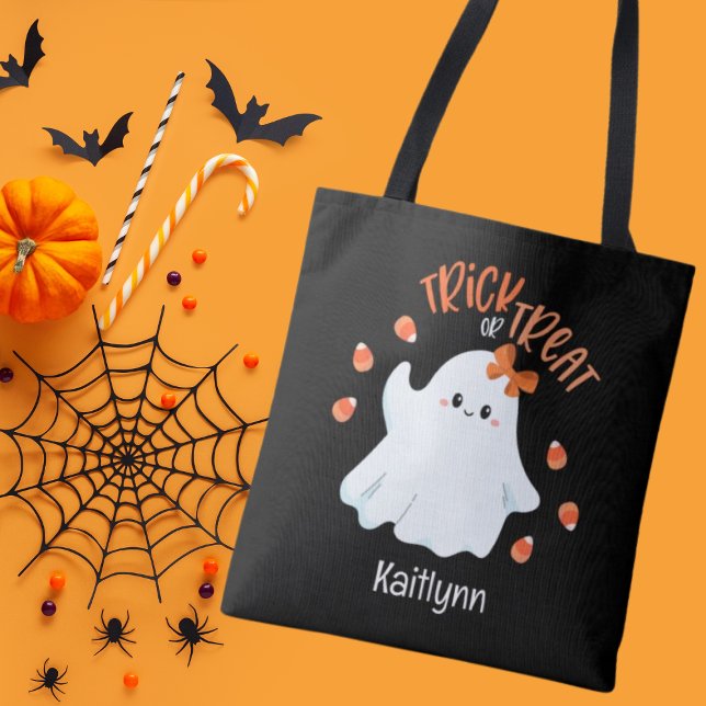Trick Halloween Ghost mignon ou Sac fourre-tout de (Créateur téléchargé)