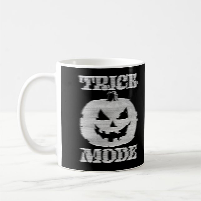 Trick/Leckerei-Modus Doppelseitiger Glitchy Pumpki Kaffeetasse (Links)