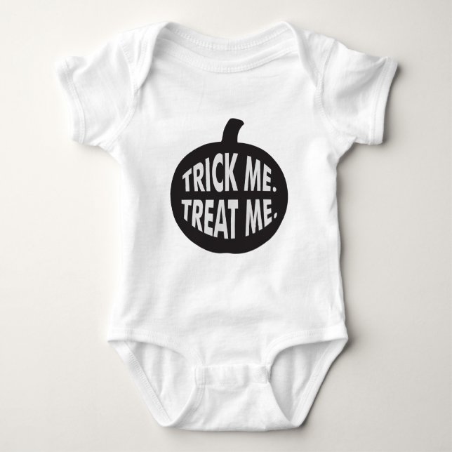 Trick Me-Leckerei B/W Baby Strampler (Vorderseite)