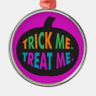 Trick Me Leckerei Me, Halloween Multi-Color Ornament Aus Metall