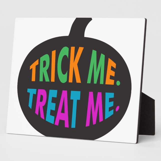 Trick Me Leckerei Me mehrfarbig Fotoplatte (Seite)