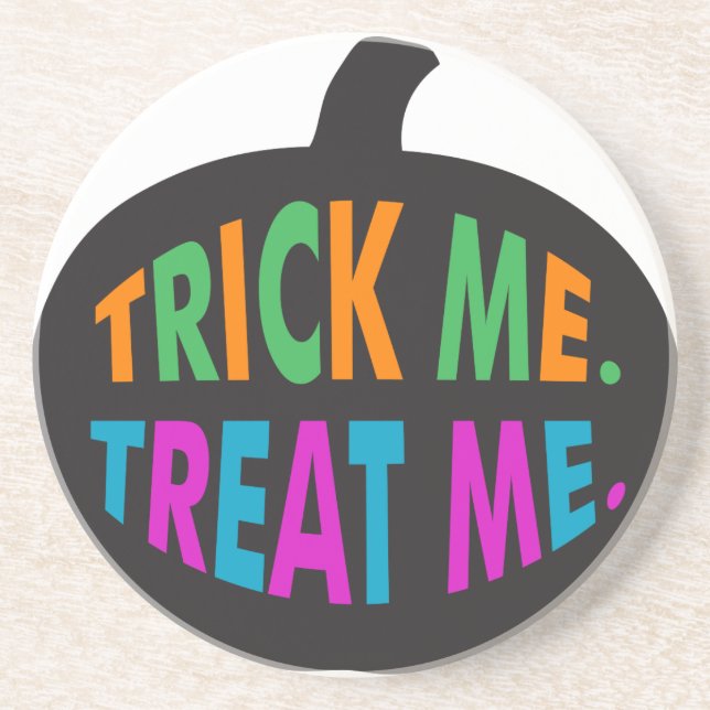 Trick Me Treat Me Multi-Color Sandstein Untersetzer (Vorne)
