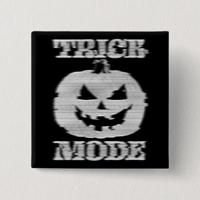 Trick Mode Glitchy Pumpkin Button (Vorderseite)