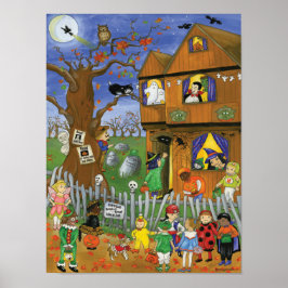 Trick oder behandeln, beißen und essen. Halloween  Poster