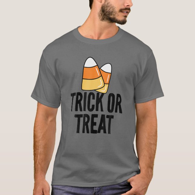 Trick oder behandeln Candy Mais Funny Kinder Erwac T-Shirt (Vorderseite)