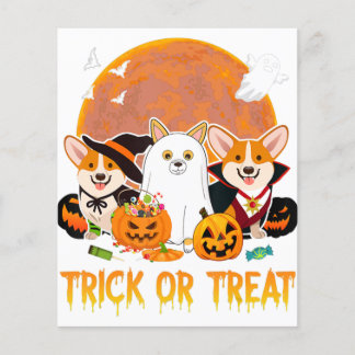 Trick oder behandeln Corgi Halloween Geschenk für Flyer