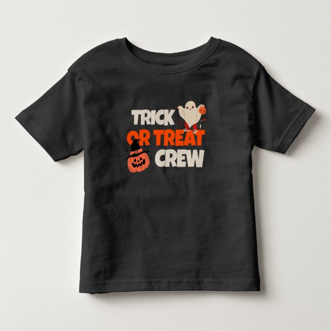 Trick oder behandeln Crew Kleinkind T - Shirt (Vorderseite)