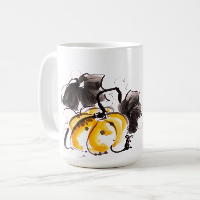 Trick oder behandeln eine Katze und eine Maus in d Kaffeetasse (Vorderseite Links)
