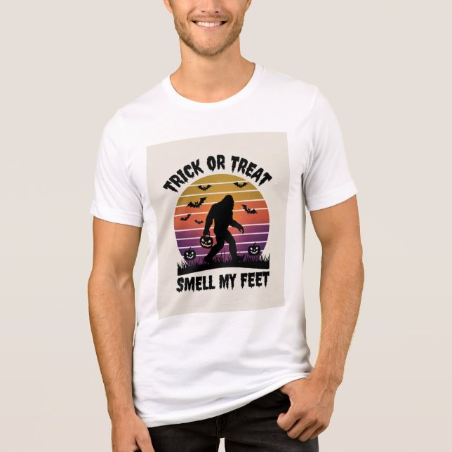 Trick oder behandeln Geruch meiner Füße Tri-Blend Shirt (Vorderseite)