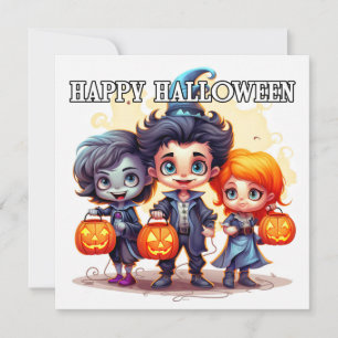 Trick oder behandeln glückliches Halloween für Kin Karte