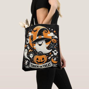 Trick oder behandeln niedliche Hexenghost-Tote-Tas Tasche