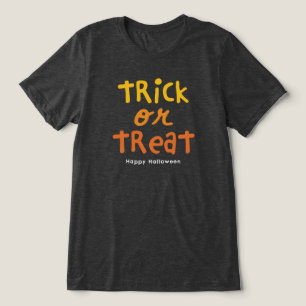 Trick oder behandeln niedliches schwarz-orangefarb Tri-Blend shirt