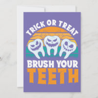 Trick oder Behandlung Brush Ihre Zähne Zahnpuder S