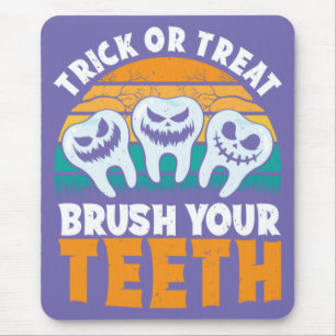 Trick oder Behandlung Brush Ihre Zähne Zahnpuder S Mousepad